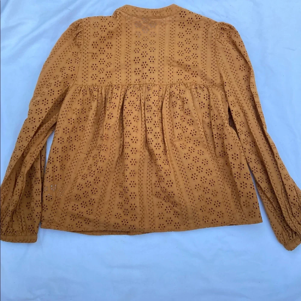 Madewell Double-Tie Peasant Top SZ Small - Picture 7 of 7